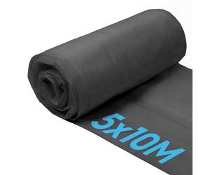 Harbour Housewares 50gsm Weed Control Fabric - 5 Rolls of 1M x 10M each - Black - Weed Control Membrane Barrier Ground Cover for Garden, Patios, Flower Beds, Fruits, Vegetables, Landscaping