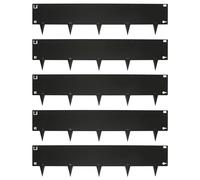 Harbour Housewares 5M Lawn Edging Border - 16cm Face Height - Black - Galvanised Steel Garden Border Edging Flexible Grass Landscaping Pathway Edge Strip