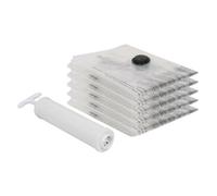 Harbour Housewares 5X Vacuum Storage Bags & Pump Set - M (50 X 70Cm) - Reusable Clothes Space Saver Organiser Zip Lock Bag