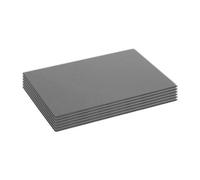 Harbour Housewares 6X Glass Placemats - 30 X 20Cm - Grey - Dining Table Place Mats Tabletop Protector For Kitchen Worktops