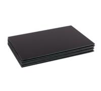Harbour Housewares 6x Glass Placemats - 40 x 30cm - Dining Table Place Mats Protectors in Black | Size: 40 x 30 cm Harbour Housewares Black 40 x 30 cm