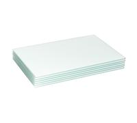 Harbour Housewares 6x Glass Placemats - 40 x 30cm - Dining Table Place Mats Protectors in White | Size: 40 x 30 cm Harbour Housewares White 40 x 30 cm