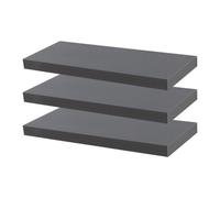 Harbour Housewares 6X Grey Modern Floating Wall Shelves - 60Cm