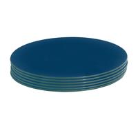 Harbour Housewares 6x Round Glass Placemats - 30cm - Dining Table Place Mats Protectors in Blue Harbour Housewares Blue