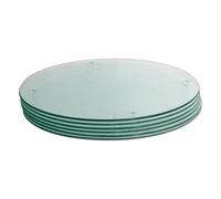 Harbour Housewares 6x Round Glass Placemats - 30cm - Dining Table Place Mats Protectors in Clear Harbour Housewares Clear