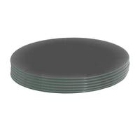 Harbour Housewares 6X Round Glass Placemats - 30Cm - Grey - Dining Table Place Mats Tabletop Protector For Kitchen Worktops