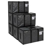 Harbour Housewares Large Heavy Duty Moving Bags - 88L - Anthracite - Pack Of 6
