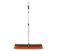 Harbour Housewares Adjustable Garden Broom 60cm with 1.6m Metal Handle | Synthetic Bristles, Metal Handle, 60cm Head, 1.6m Reach, Garden Broom Outdoor Use, Indoor & Outdoor Cleaning
