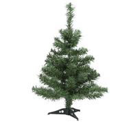Harbour Housewares Artificial Fir Christmas Tree - 60Cm/2Ft - Green - Indoor Small Xmas Tree Desktop Tree With Stand Mini Décor