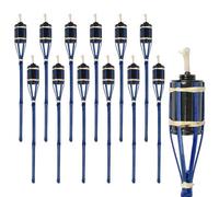 Harbour Housewares Bamboo Garden Fire Torches - 60Cm - Blue - Pack Of 12