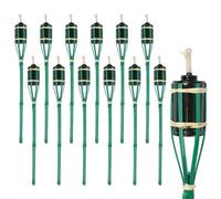 Harbour Housewares Bamboo Garden Fire Torches - 60Cm - Green - Pack Of 12