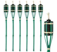 Harbour Housewares Bamboo Garden Fire Torches - 60Cm - Green - Pack Of 6