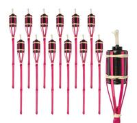 Harbour Housewares Bamboo Garden Fire Torches - 60Cm - Pink - Pack Of 12