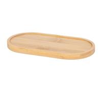 Harbour Housewares Bamboo Soap Dispenser Tray Brown - 17.5cm Eco-Friendly Bathroom and Kitchen Sink Organiser - Natural Wooden Countertop Holder for Bottles, Dispensers or Accessories