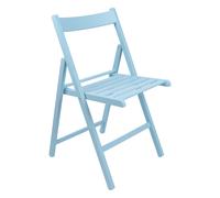 Harbour Housewares Beech Wood Folding Chair in Blue Harbour Housewares Blue