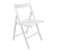 Harbour Housewares Beech Wood Folding Chair in White Harbour Housewares White