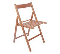 Harbour Housewares Beech Wood Folding Chair - Walnut - Wooden Outdoor Chair Deck Seat Foldable Dining Patio Furniture