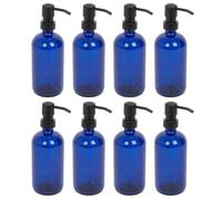 Glass Soap Dispensers - 500ml - Pack of 8 Harbour Housewares Blue One Size