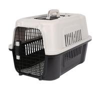 Harbour Housewares Cat Carrier Hard Sided Large Pet Travel Box Grey | Large Hard-Sided Cat Carrier, Front & Top Doors, Four-Sided Ventilation, Secure Latches, Removable Tray, 58 x 36 x 37cm