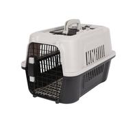 Harbour Housewares Cat Carrier Hard Sided Medium Pet Travel Box Grey | Medium Hard-Sided Cat Carrier, Dual Front & Top Doors, Four-Sided Ventilation, Secure Latches, Removable Tray, 48 x 30 x 31cm