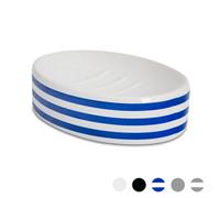 Harbour Housewares Ceramic Soap Dish - Navy Stripe