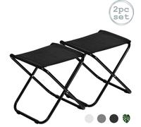 Harbour Housewares Classic Folding Stools Pack of 2 in Black Harbour Housewares Black