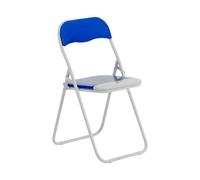 Harbour Housewares Coloured Padded Folding Chair - Blue