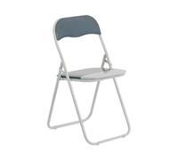Harbour Housewares Coloured Padded Folding Chair - Grey