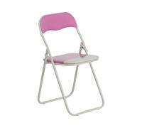 Harbour Housewares Coloured Padded Folding Chair in Pink Harbour Housewares Pink