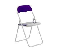 Harbour Housewares Coloured Padded Folding Chair - Purple