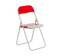 Harbour Housewares Coloured Padded Folding Chair - Red