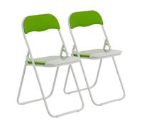 Harbour Housewares Coloured Padded Folding Chairs Pack of 2 in Green Harbour Housewares Green