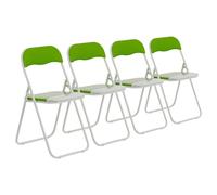 Harbour Housewares Coloured Padded Folding Chairs Pack of 4 in Green Harbour Housewares Green