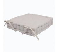 Harbour Housewares Deluxe Square Seat Pad - 40 X 40Cm - Cream