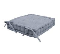 Harbour Housewares Deluxe Square Seat Pad - 40 X 40Cm - Grey