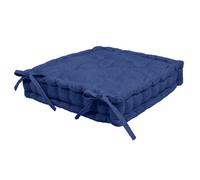 Harbour Housewares Deluxe Square Seat Pad - 40 X 40Cm - Navy