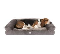 Harbour Housewares Deluxe Waterproof Dog Bed - Medium - Orthopaedic Egg Crate Foam, Plush Cover, Non-Slip Base, Washable, Joint Support, Cozy Pet Bed for Dogs