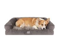 Harbour Housewares Deluxe Waterproof Dog Bed - Small - Orthopaedic Egg Crate Foam, Plush Cover, Non-Slip Base, Washable, Joint Support, Cozy Comfortable Pet Bed