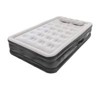 Harbour Housewares Double Airbed With Removable Electric Pump - Black/grey