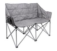Harbour Housewares Padded Folding Double Camping Chair in Grey Harbour Housewares Grey