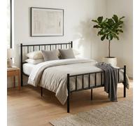 Double Metal Bed Frame - 4ft 6" - Black