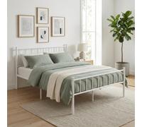 Double Metal Bed Frame - 4ft 6" - White