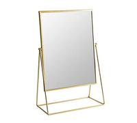Harbour Housewares Dressing Table Vanity Mirror - Free Standing Tabletop Makeup Cosmetic Mirror - 32cm - Gold