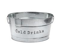 Harbour Housewares Drinks Cooler Bucket - Silver - Large Cold Drinks Cooler Container Metal Ice Bucket with Handles for Wine, Champagne, Cold Beverages, Outdoors, Parties, BBQ's, Restaurant
