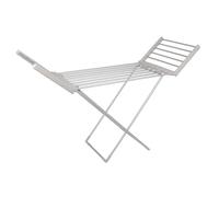 Harbour Housewares Electric Heated Clothes Airer - 18 Rails, 220W, 50Hz, Silver, Foldable, Energy-Efficient, Quick-Dry Laundry Rack, Portable & Space-Saving