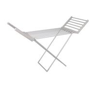 Harbour Housewares Electric Heated Clothes Airer - 18 Rails, 220W, 50Hz, Silver, Foldable, Energy-Efficient, Quick-Dry Laundry Rack, Portable & Space-Saving