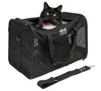 Harbour Housewares Foldable Cat Carrier - Large - Black