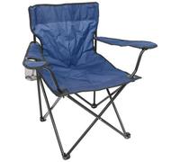 Harbour Housewares Folding Canvas Camping Chair - Matt Black/navy