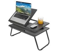 Harbour Housewares Folding Lap Desks With Cupholder - Black - Pack Of 2