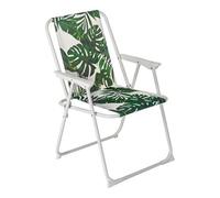 Harbour Housewares Folding Metal Beach Chair - Banana Leaf